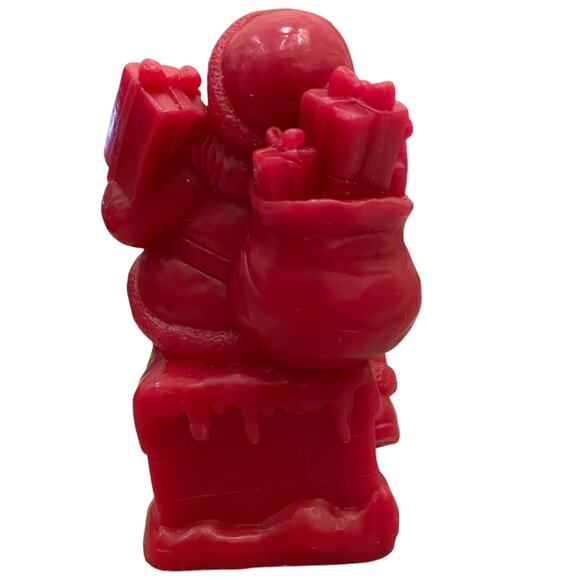 Martha Stewart Santa Flameless Christmas Internal Glow Wax LED Candle Red New - Picture 8 of 15